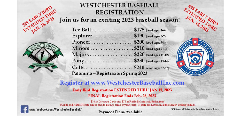 Westchester Baseball Inc > Home